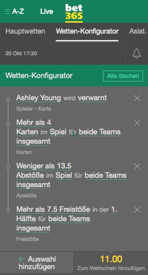 Bet365 Bet Builder Premier League