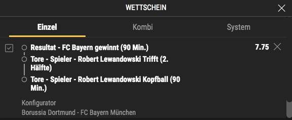 Bwin Konfigurator Tipp Dortmund Bayern