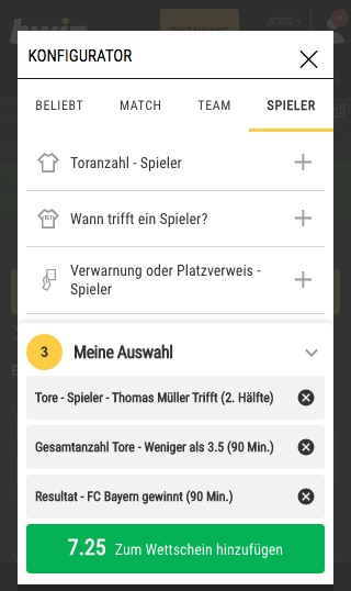 Bwin Konfigurator Tipp Bayern Atletico