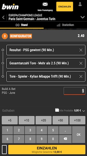 Tipp Bwin PSG Juventus