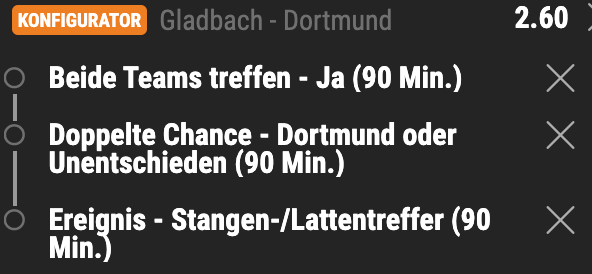 Gladbach BVB Tipp